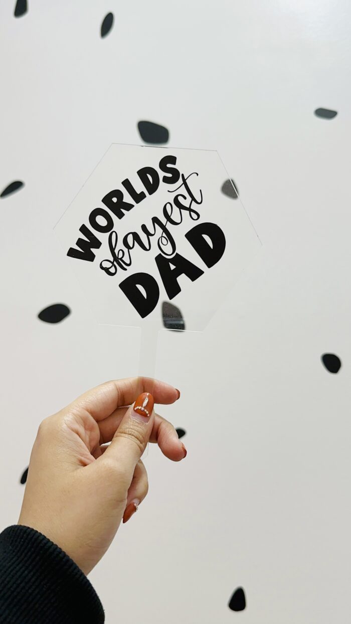 Cake Topper Worlds Okayest Dad