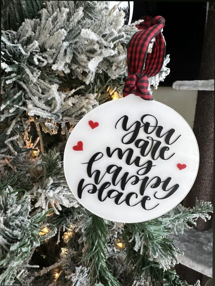 You are my happy place Christmas Ornament