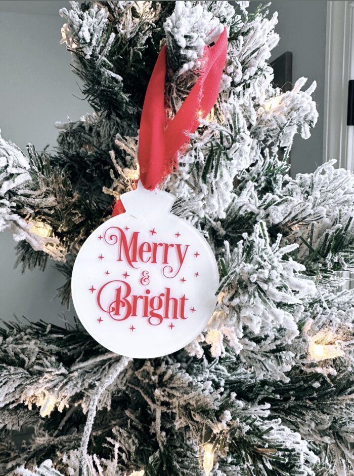 Merry & Bright Christmas Ornament