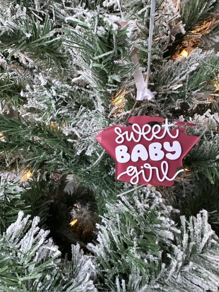 Sweet Baby Girl Christmas Ornament